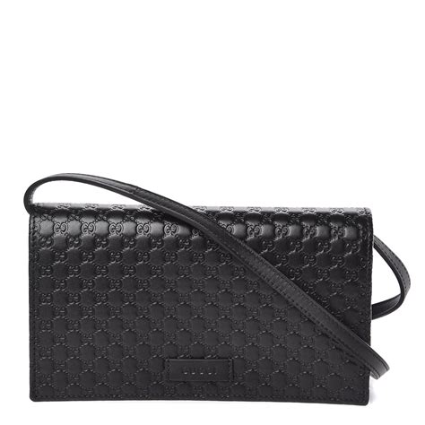 gucci wallet crossbody mircoguccissima black|unisex Gucci crossbody.